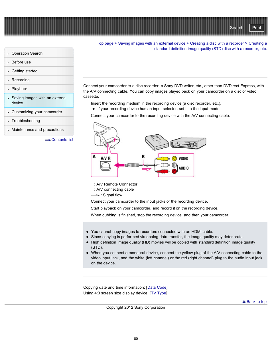 Handycam" user guide | Sony HDR-PJ200 User Manual | Page 87 / 202