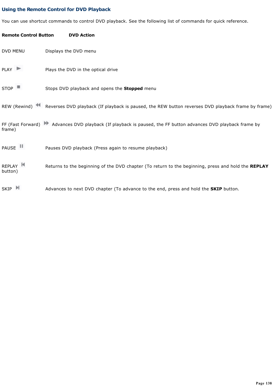 Using the remote control for dvd playback | Sony PCV-RZ51 User Manual | Page 138 / 245