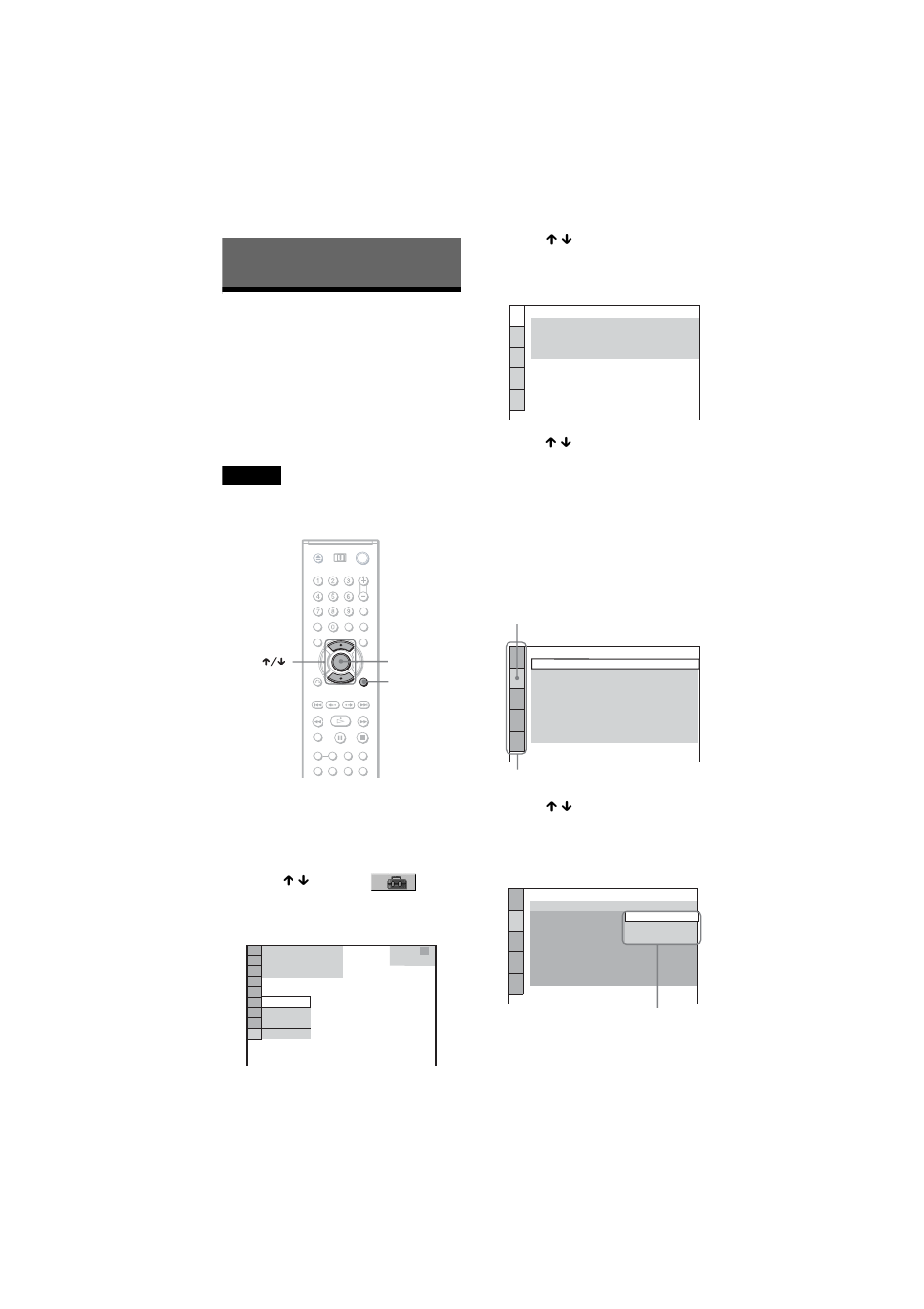 L0 - settings and adjustments, L1 - using the setup display, Settings and adjustments | Using the setup display | Sony DVP-NS90V User Manual | Page 68 / 88