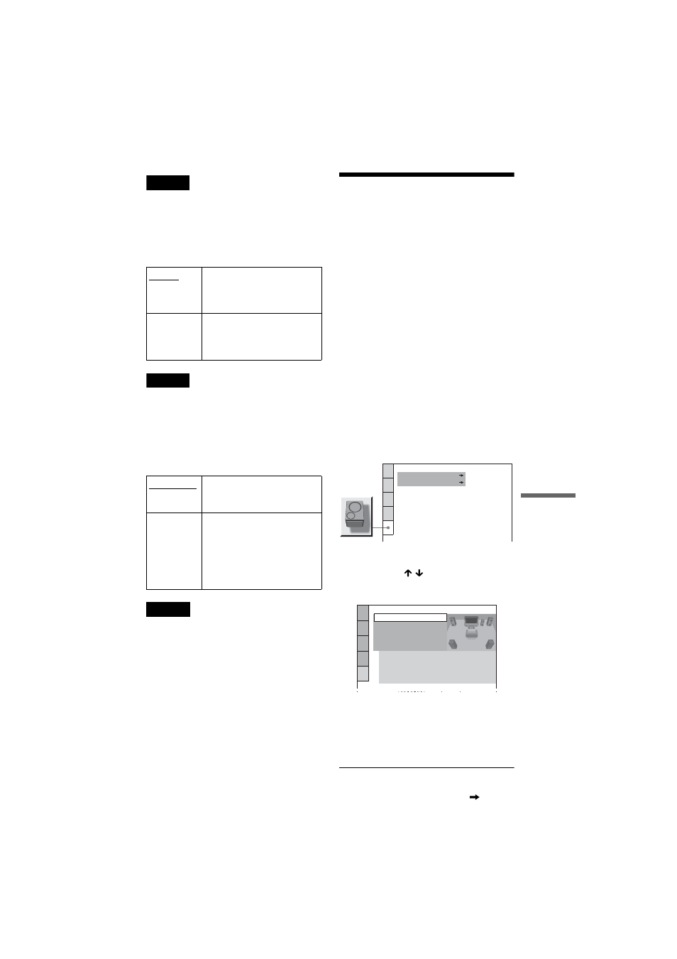 L1 - settings for the speakers (speaker setup), Settings for the speakers | Sony DVP-NS90V User Manual | Page 75 / 88