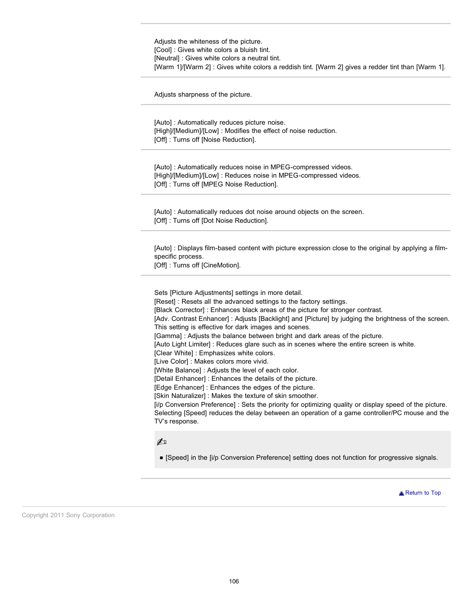 Sony KDL-32EX523 User Manual | Page 106 / 158
