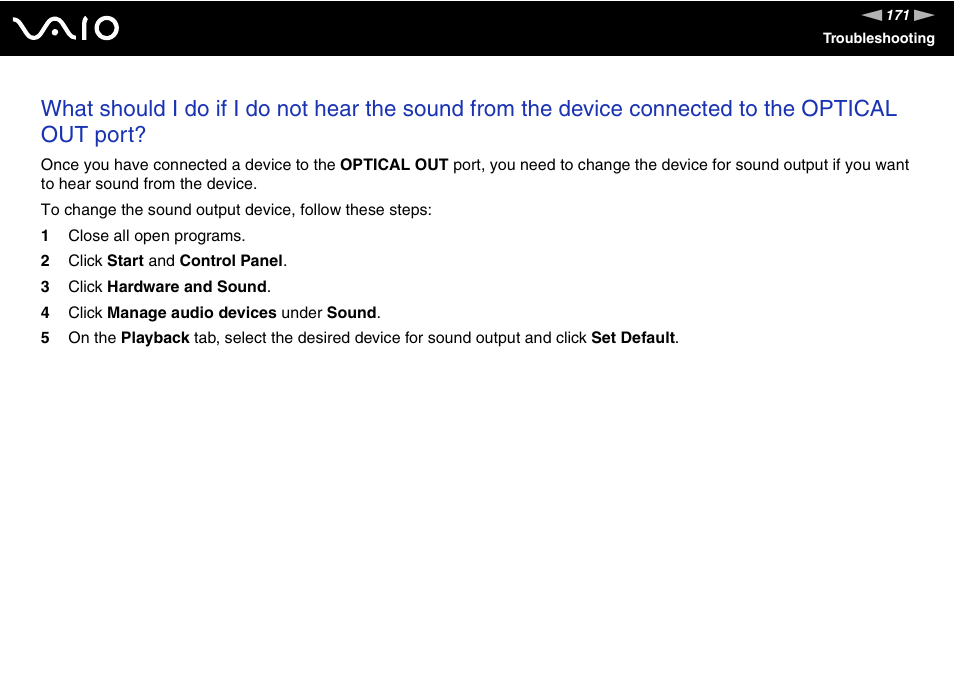 Sony VGC-LT18E User Manual | Page 171 / 191