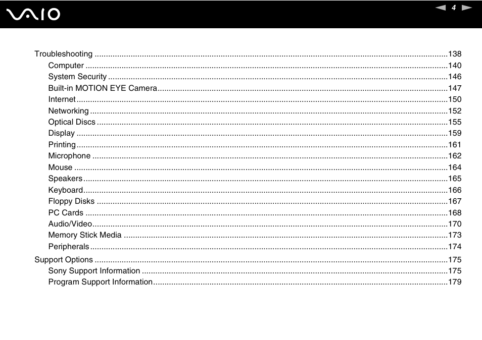 Sony VGC-LT18E User Manual | Page 4 / 191