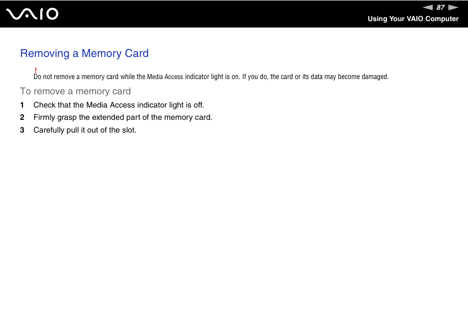 Sony VGC-LT18E User Manual | Page 87 / 191