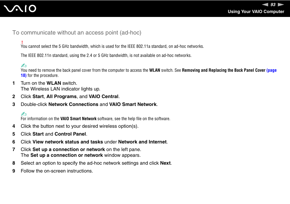 Sony VGC-LT18E User Manual | Page 93 / 191