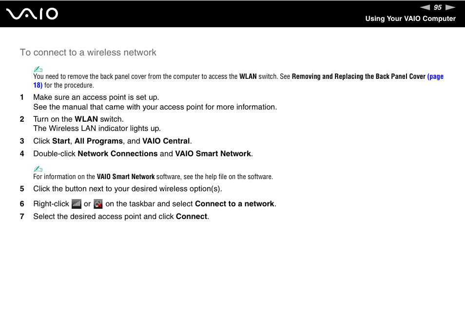 Sony VGC-LT18E User Manual | Page 95 / 191