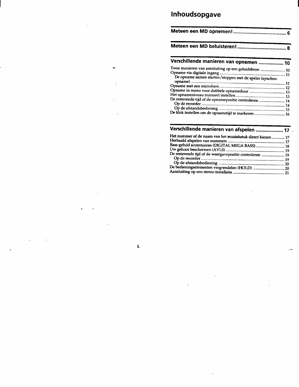 Inhoudsopgave | Sony MZ-R50 User Manual | Page 155 / 195