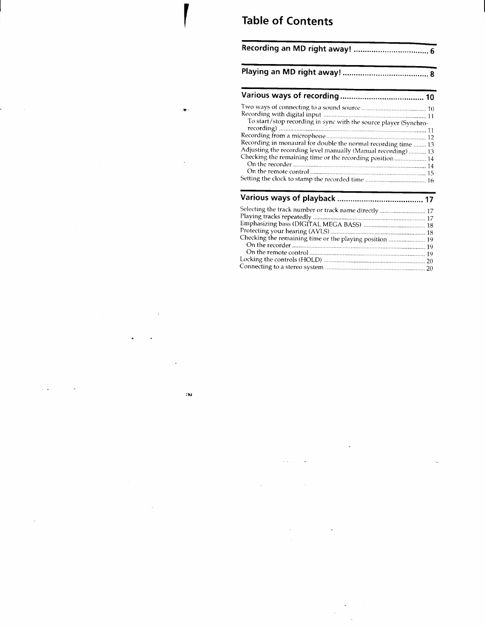 Sony MZ-R50 User Manual | Page 4 / 195