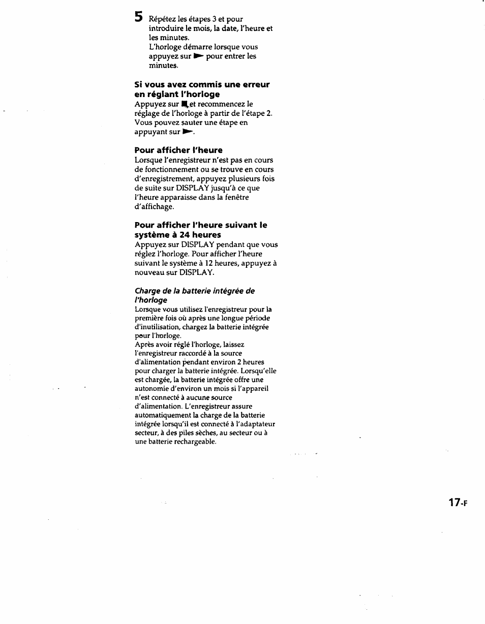Pour afficher l'heure | Sony MZ-R50 User Manual | Page 54 / 195