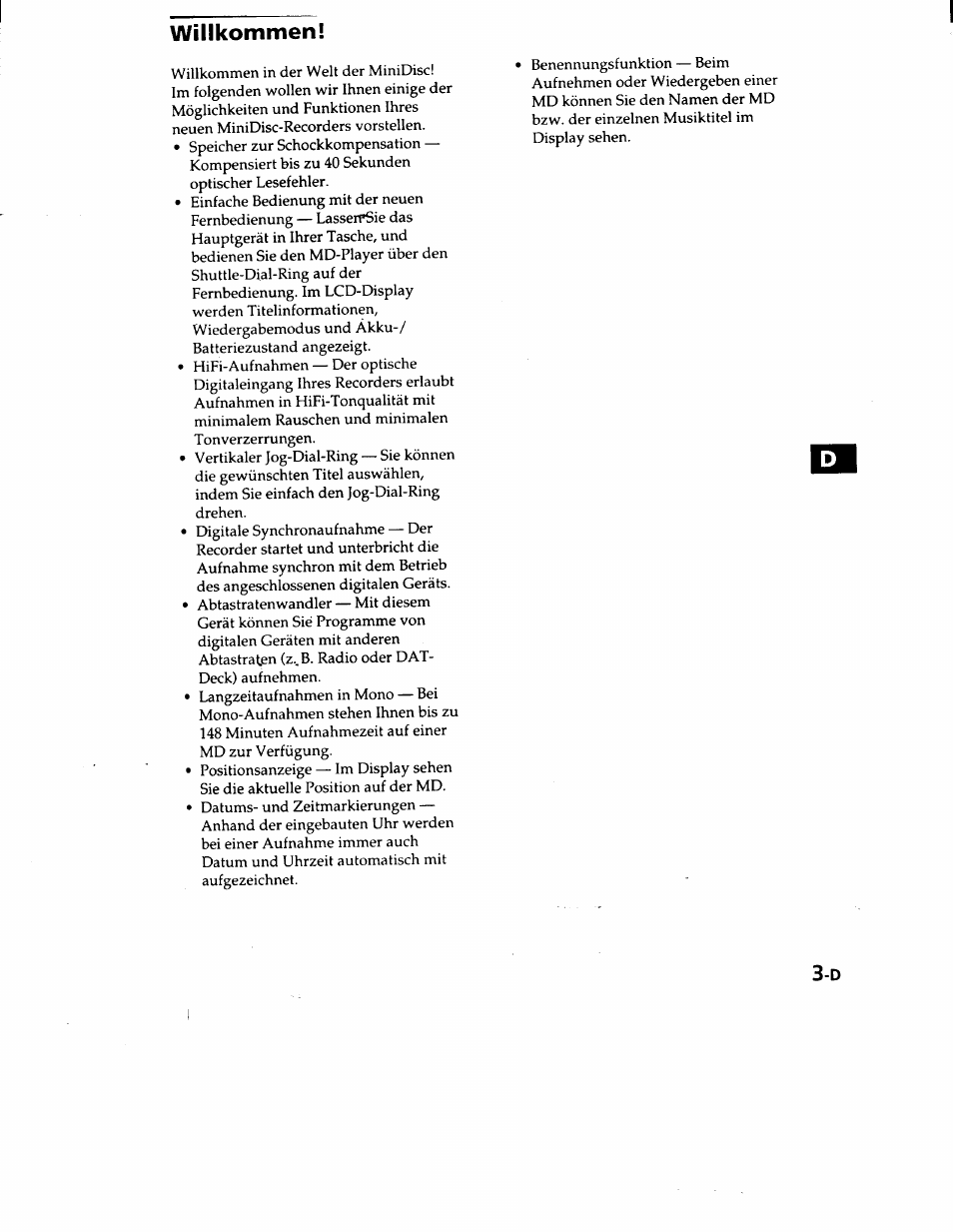 Willkommeni | Sony MZ-R50 User Manual | Page 80 / 195