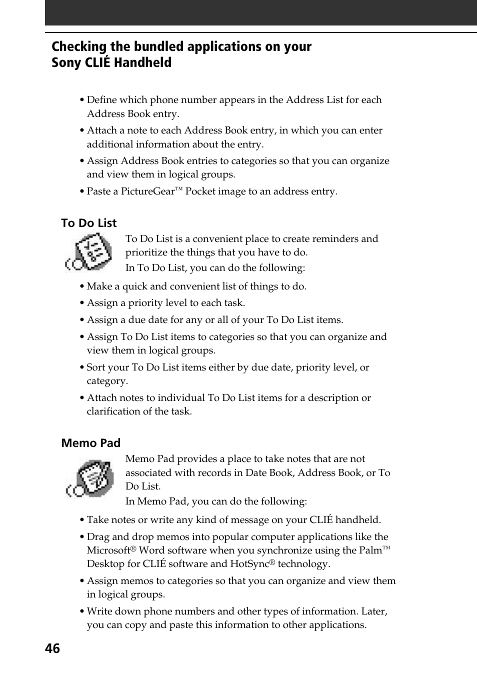 Sony PEG-NR70V User Manual | Page 46 / 68