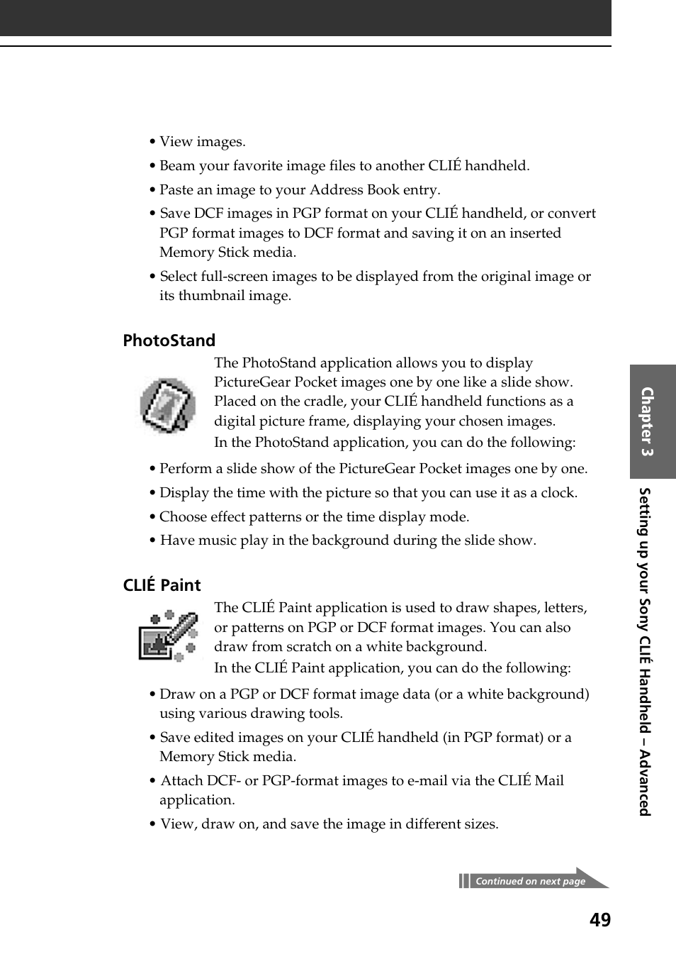 Sony PEG-NR70V User Manual | Page 49 / 68