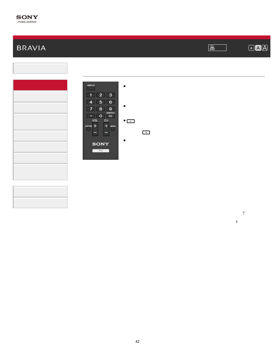 Lower | Sony KDL-47W802A User Manual | Page 42 / 199