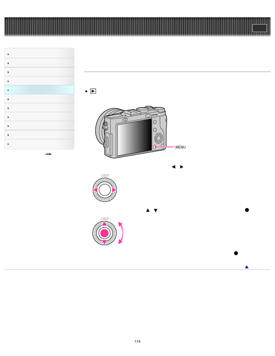 Using menu items (viewing), Cyber-shot user guide | Sony DSC-RX1 User Manual | Page 174 / 267