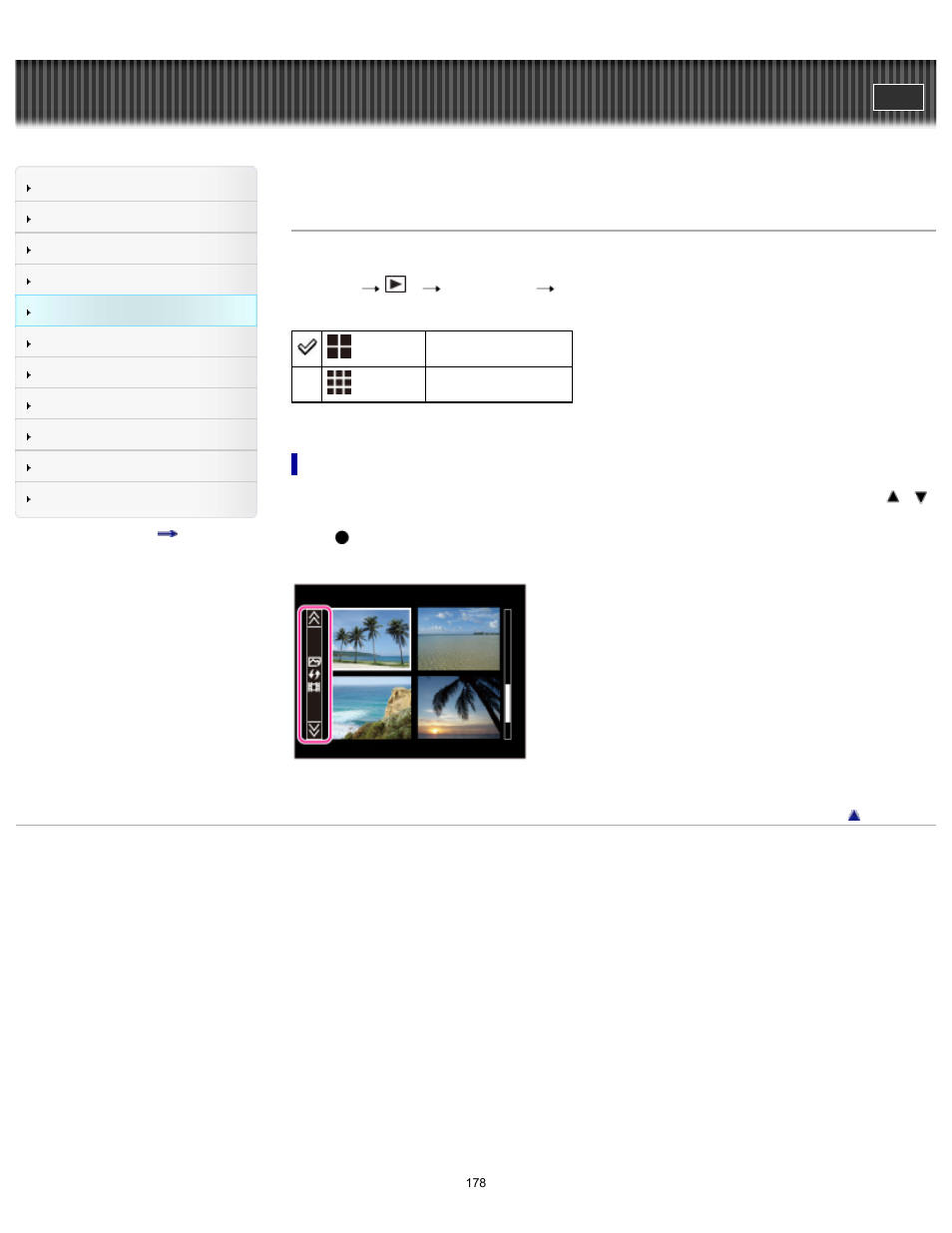 Image index, Cyber-shot user guide | Sony DSC-RX1 User Manual | Page 178 / 267