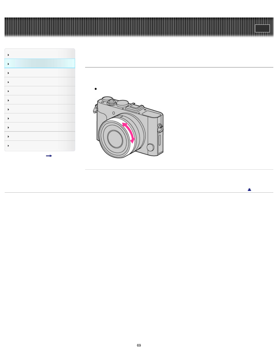 Focusing ring, Cyber-shot user guide | Sony DSC-RX1 User Manual | Page 69 / 267
