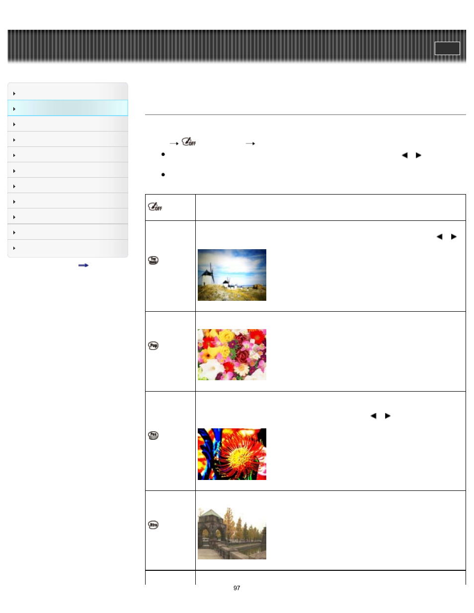 Picture effect, Cyber-shot user guide | Sony DSC-RX1 User Manual | Page 97 / 267