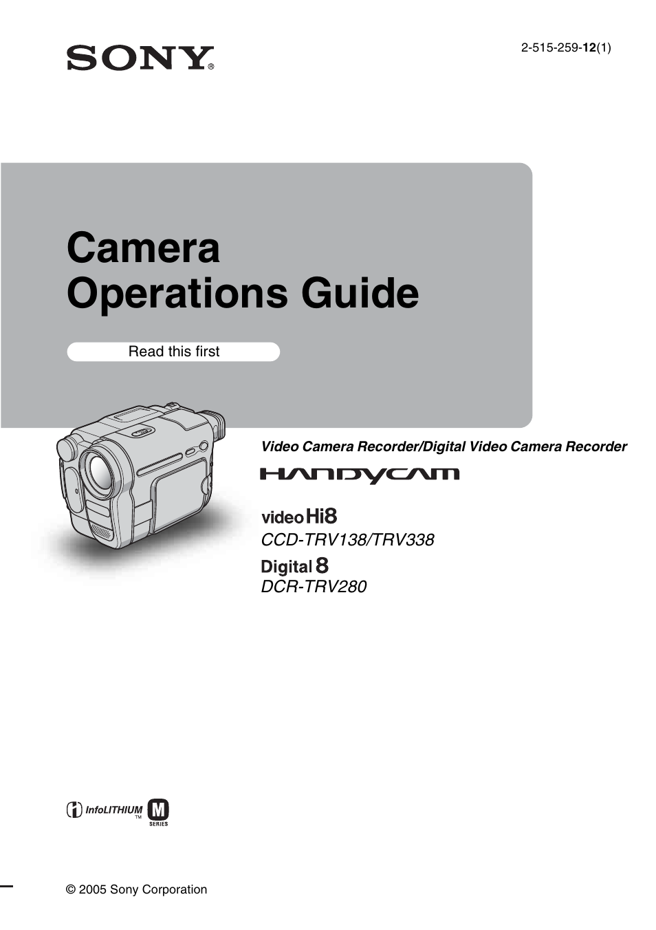 Sony CCD-TRV338 User Manual | 112 pages