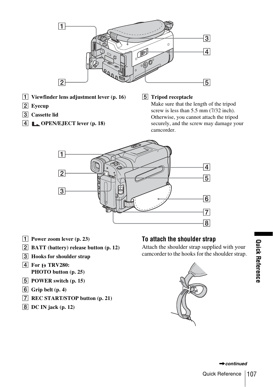 Sony CCD-TRV338 User Manual | Page 107 / 112