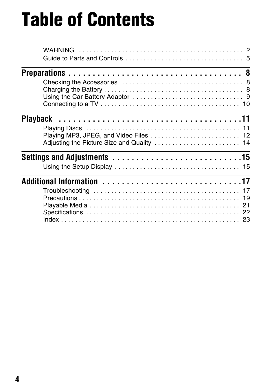 Sony DVP-FX980 User Manual | Page 4 / 28