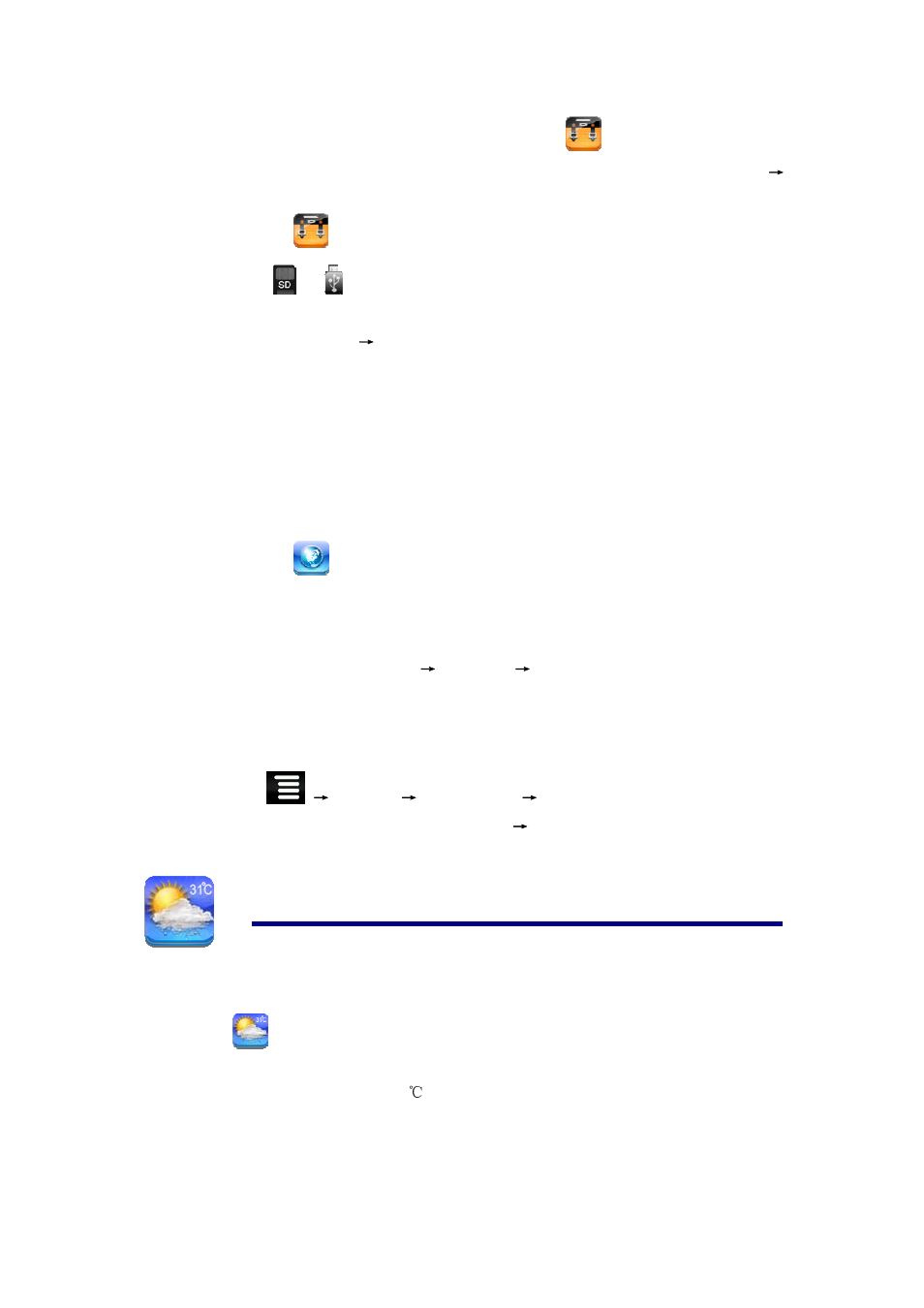 Uninstalling android applications, 12 wmtweather | Alcatel ID702WTA User Manual | Page 11 / 29
