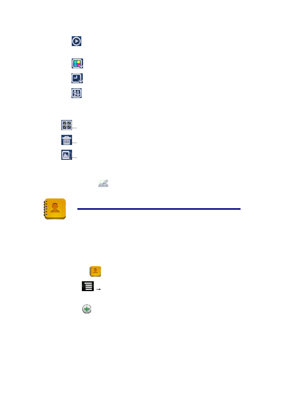Doodle, 24 contacts, Add new contacts | Add contact to favorites | Alcatel ID702WTA User Manual | Page 21 / 29