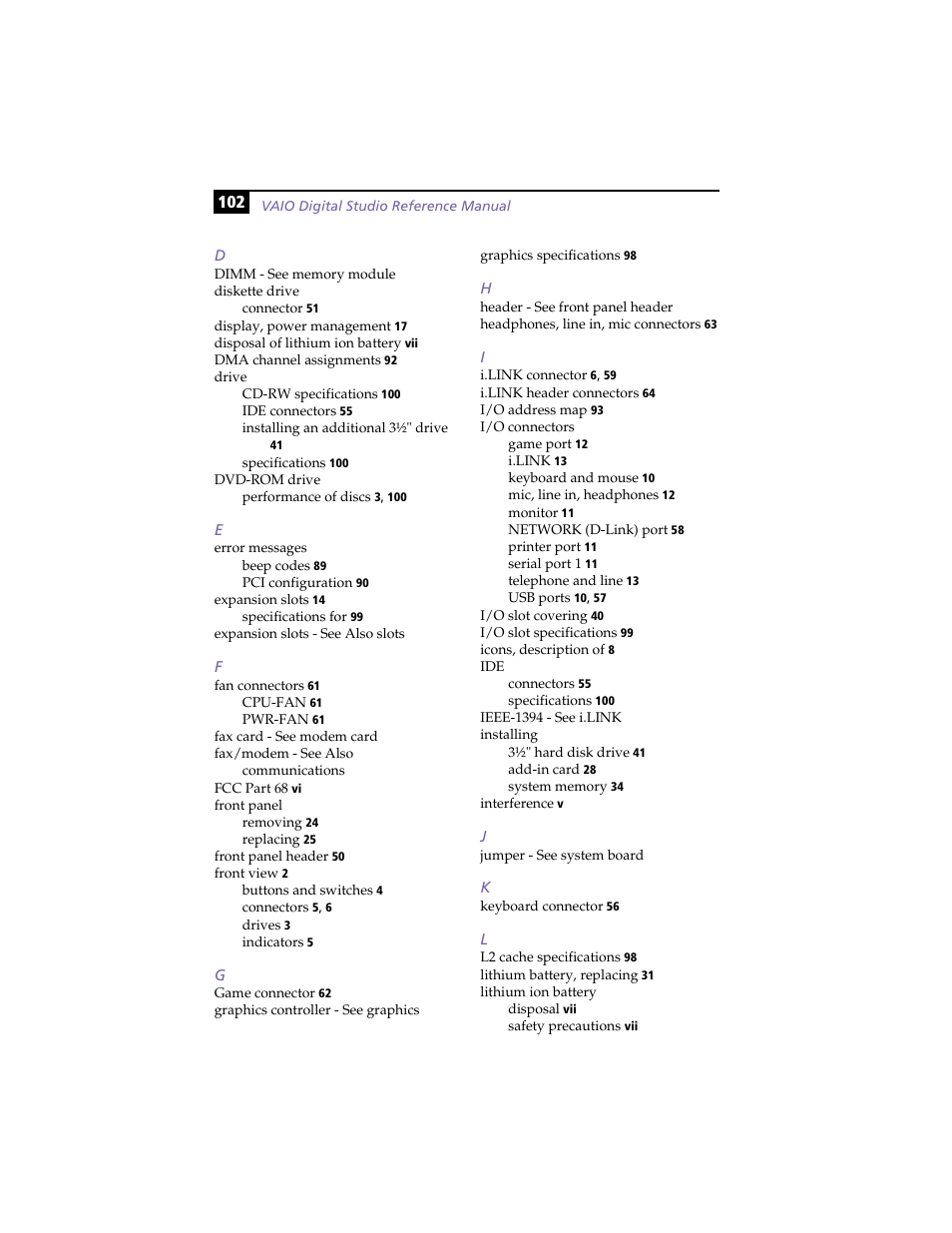 Sony PCV-R558DS User Manual | Page 116 / 118