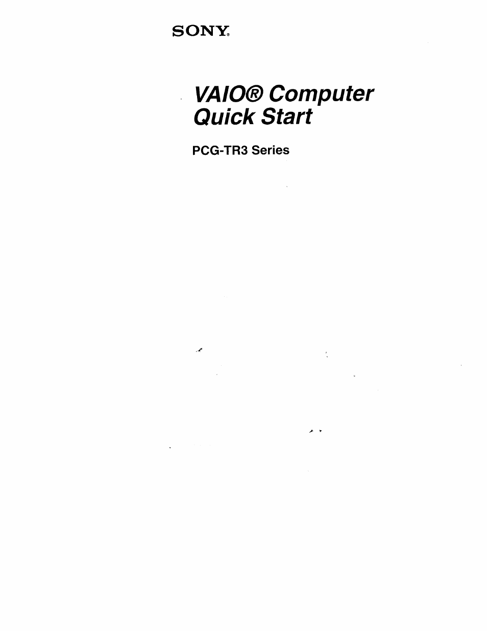 Sony PCG-TR3AP2 User Manual | 39 pages