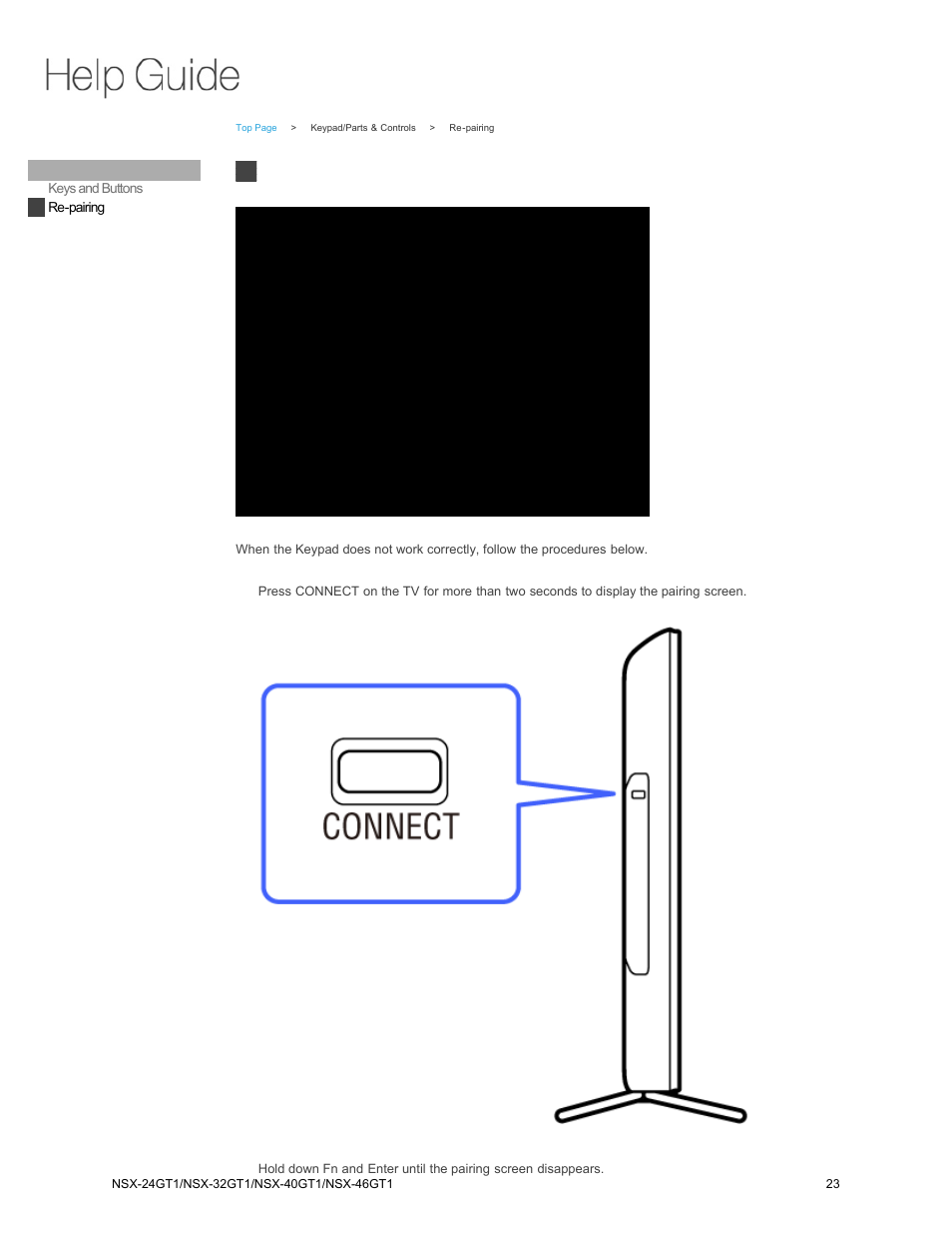 Re-pairing | Sony NSX-32GT1 User Manual | Page 23 / 103