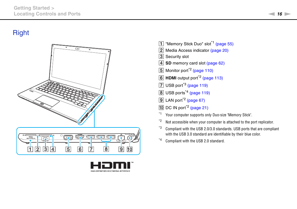 Right | Sony VPCSC1AFM User Manual | Page 16 / 210