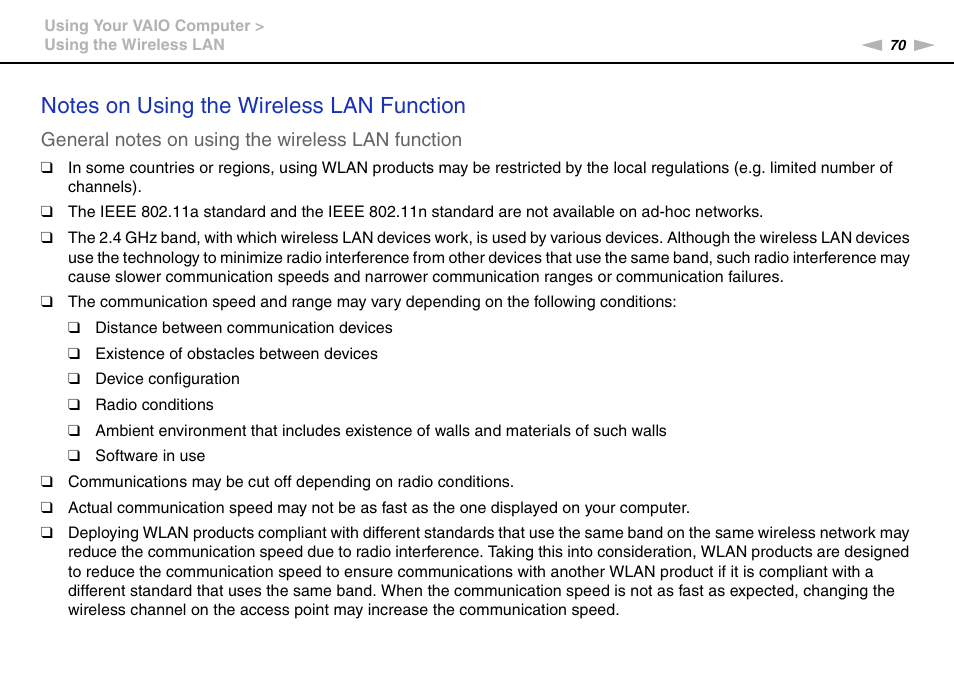 Sony VPCSC1AFM User Manual | Page 70 / 210