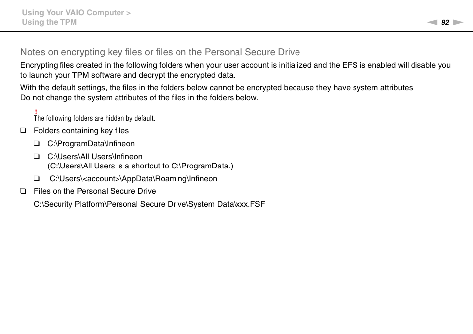 Sony VPCSC1AFM User Manual | Page 92 / 210