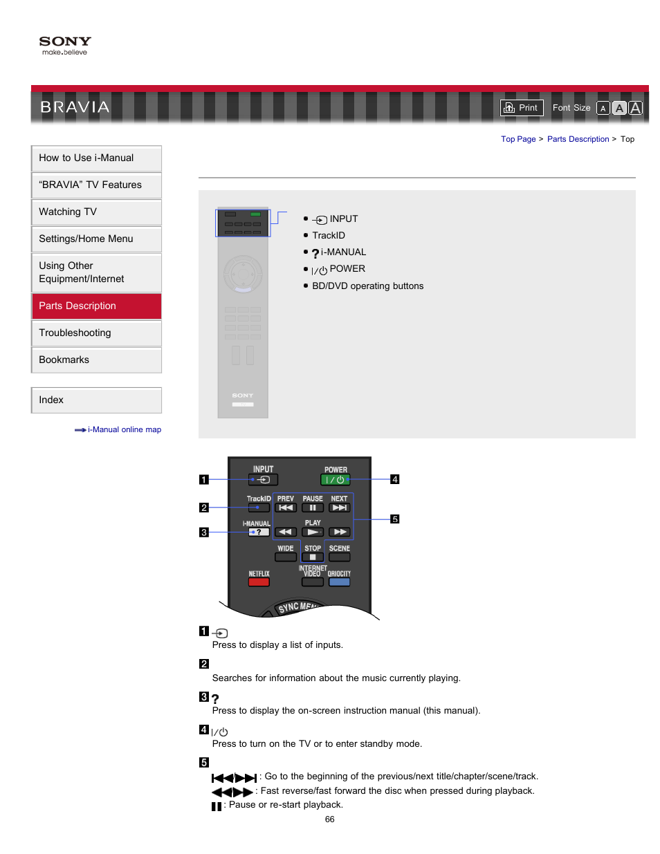 Sony KDL-32EX520 User Manual | Page 66 / 157