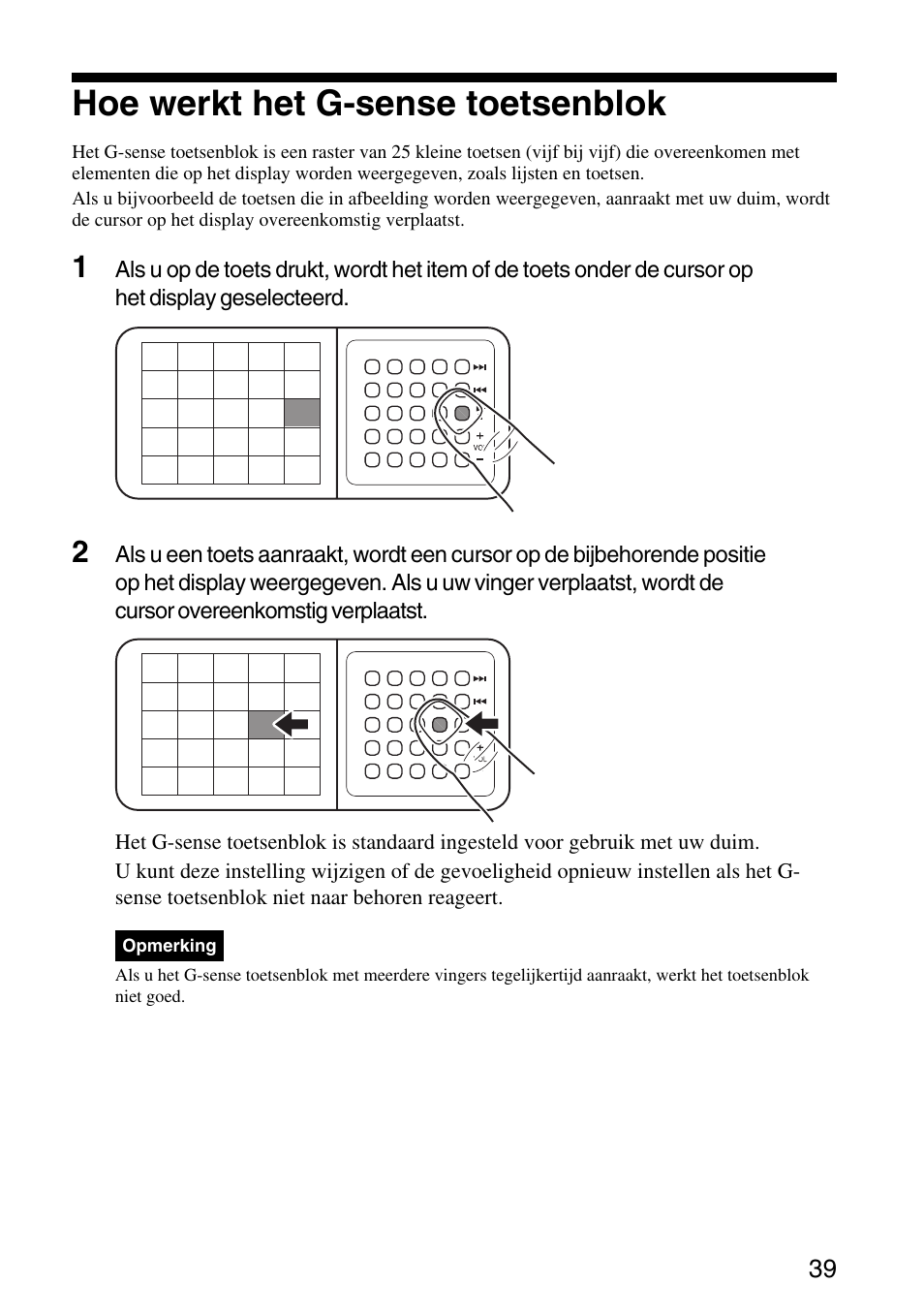 Hoe werkt het g-sense toetsenblok | Sony VGF-AP1L User Manual | Page 39 / 104