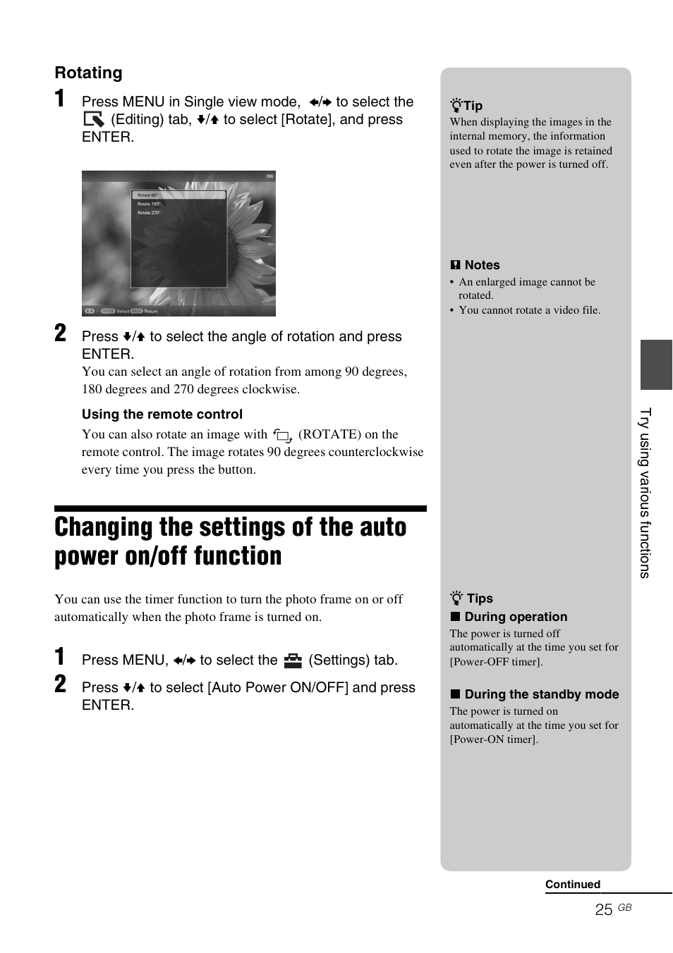 Sony DPF-D830 User Manual | Page 25 / 40