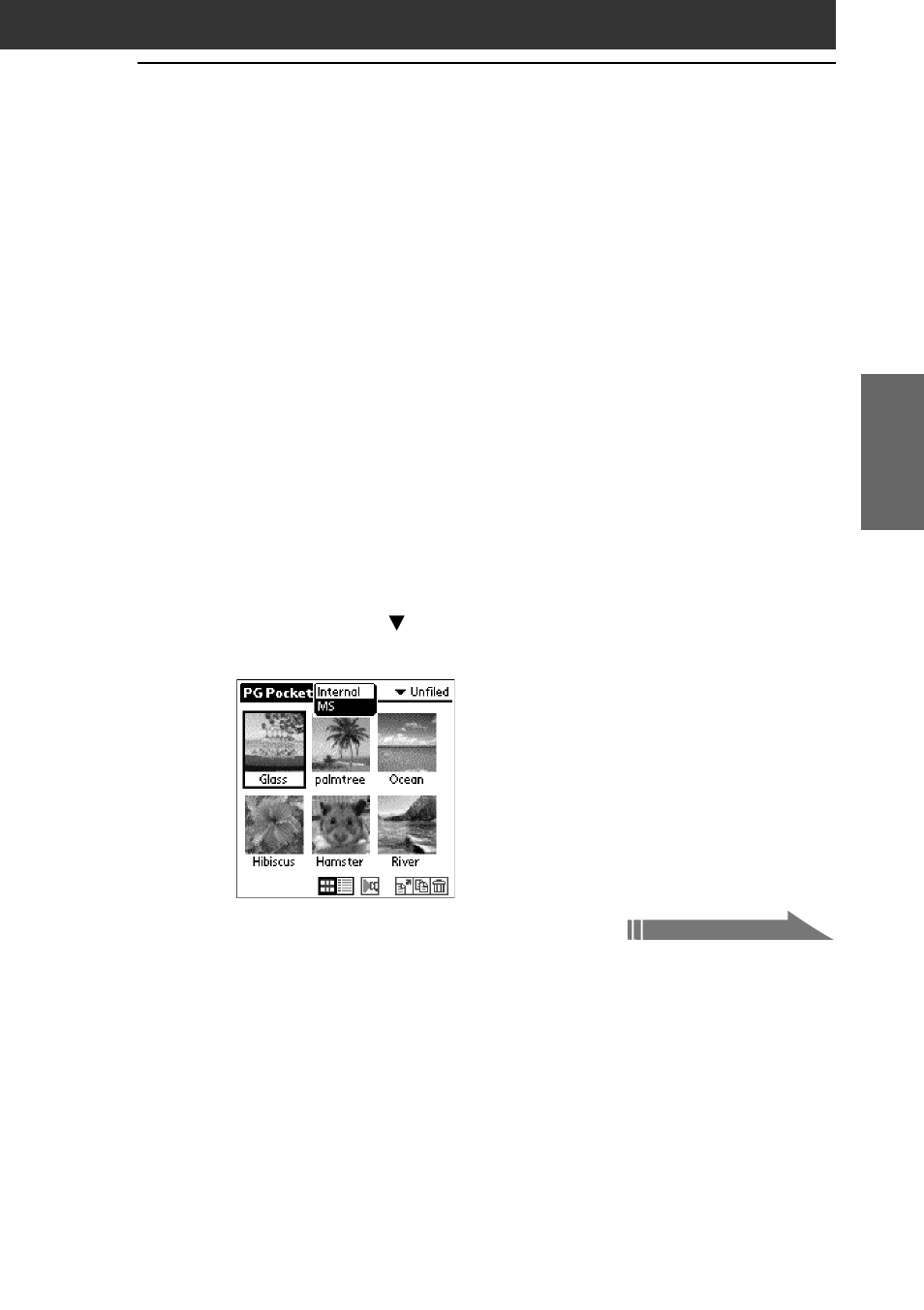 Viewing image files stored in “memory stick” media | Sony PEG-S320 User Manual | Page 13 / 37