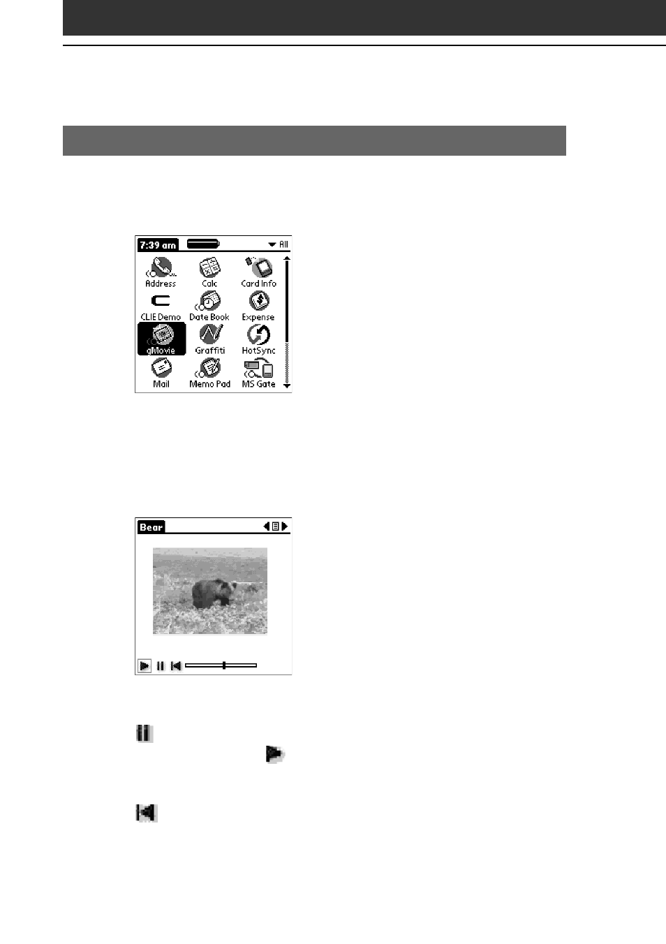 Playing movies | Sony PEG-S320 User Manual | Page 26 / 37