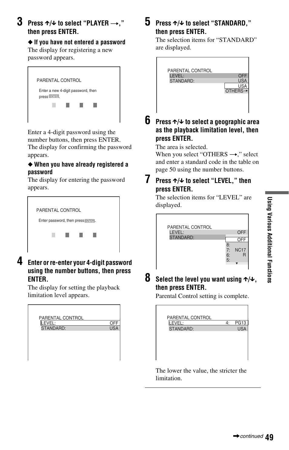 Sony DVP-NS325 User Manual | Page 49 / 66