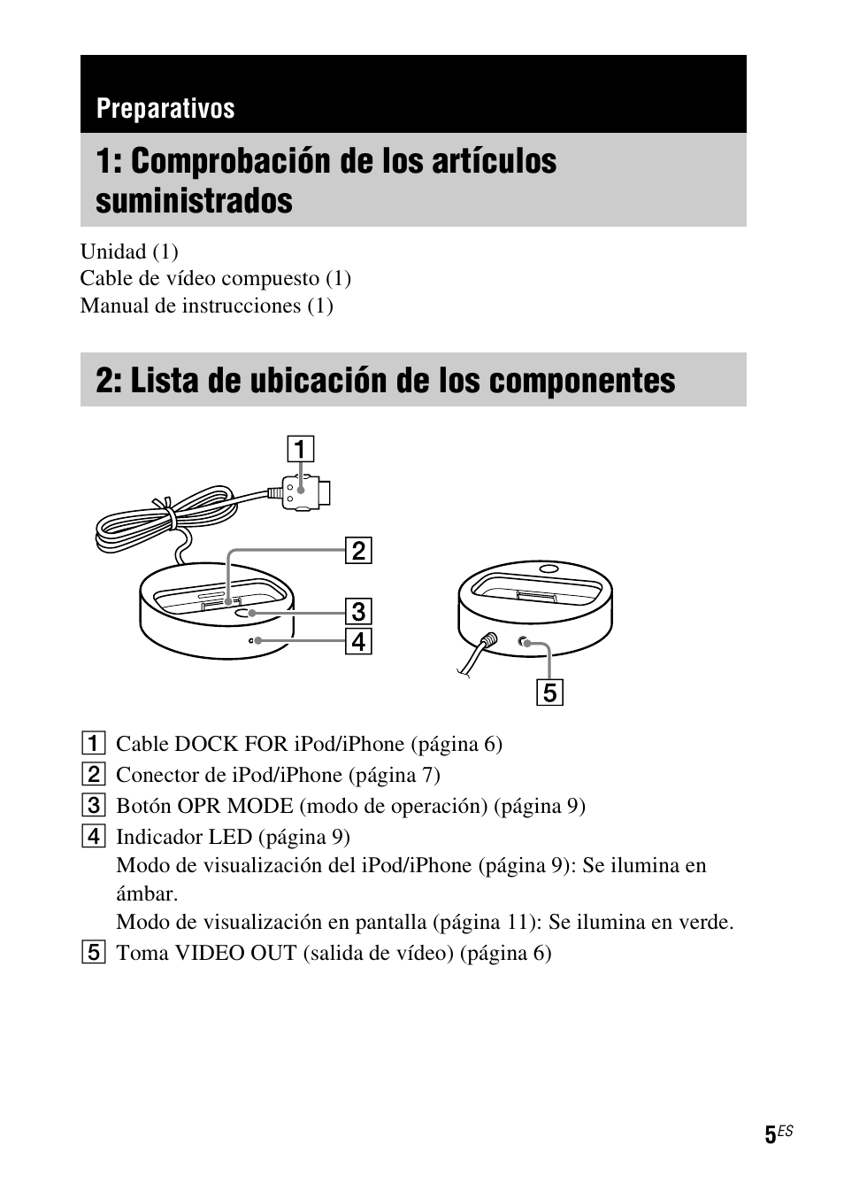 Preparativos, Comprobación de los artículos suministrados, Lista de ubicación de los componentes | Comprobación de los, Artículos suministrados, Lista de ubicación de los, Componentes | Sony HT-SS380 User Manual | Page 23 / 36