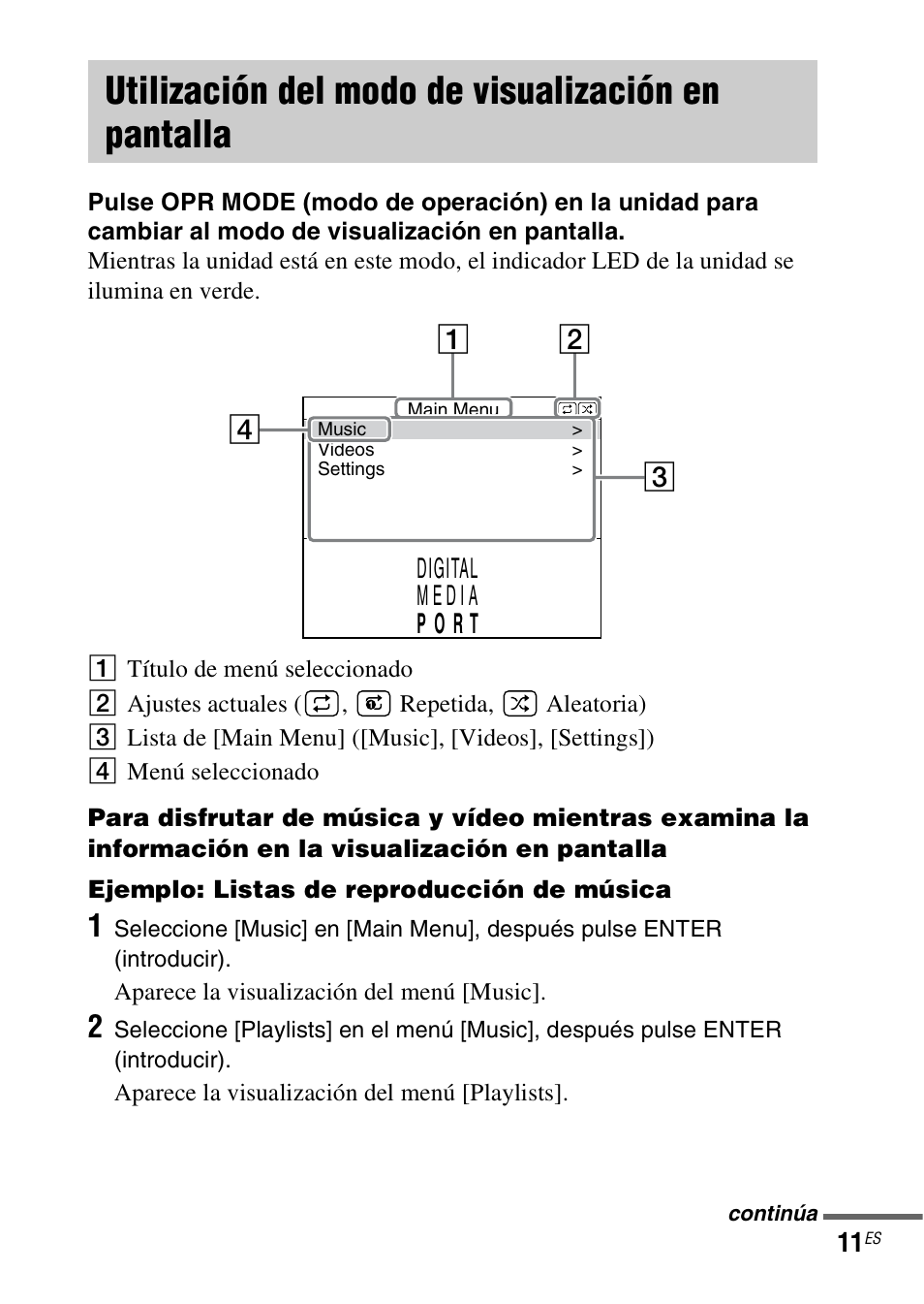 Utilización del modo de visualización en pantalla, Utilización del modo de, Visualización en pantalla | Sony HT-SS380 User Manual | Page 29 / 36