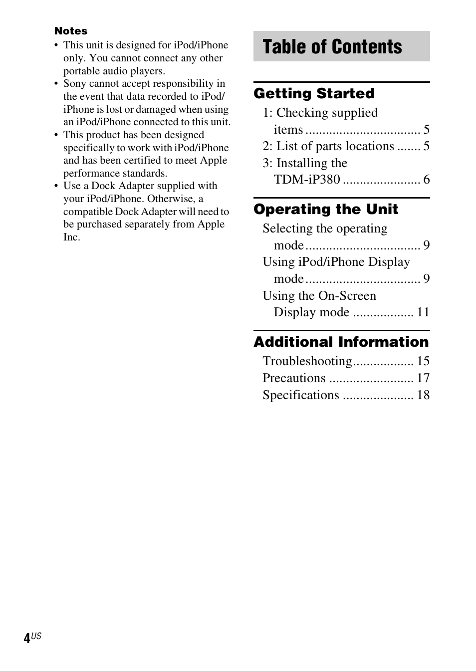 Sony HT-SS380 User Manual | Page 4 / 36