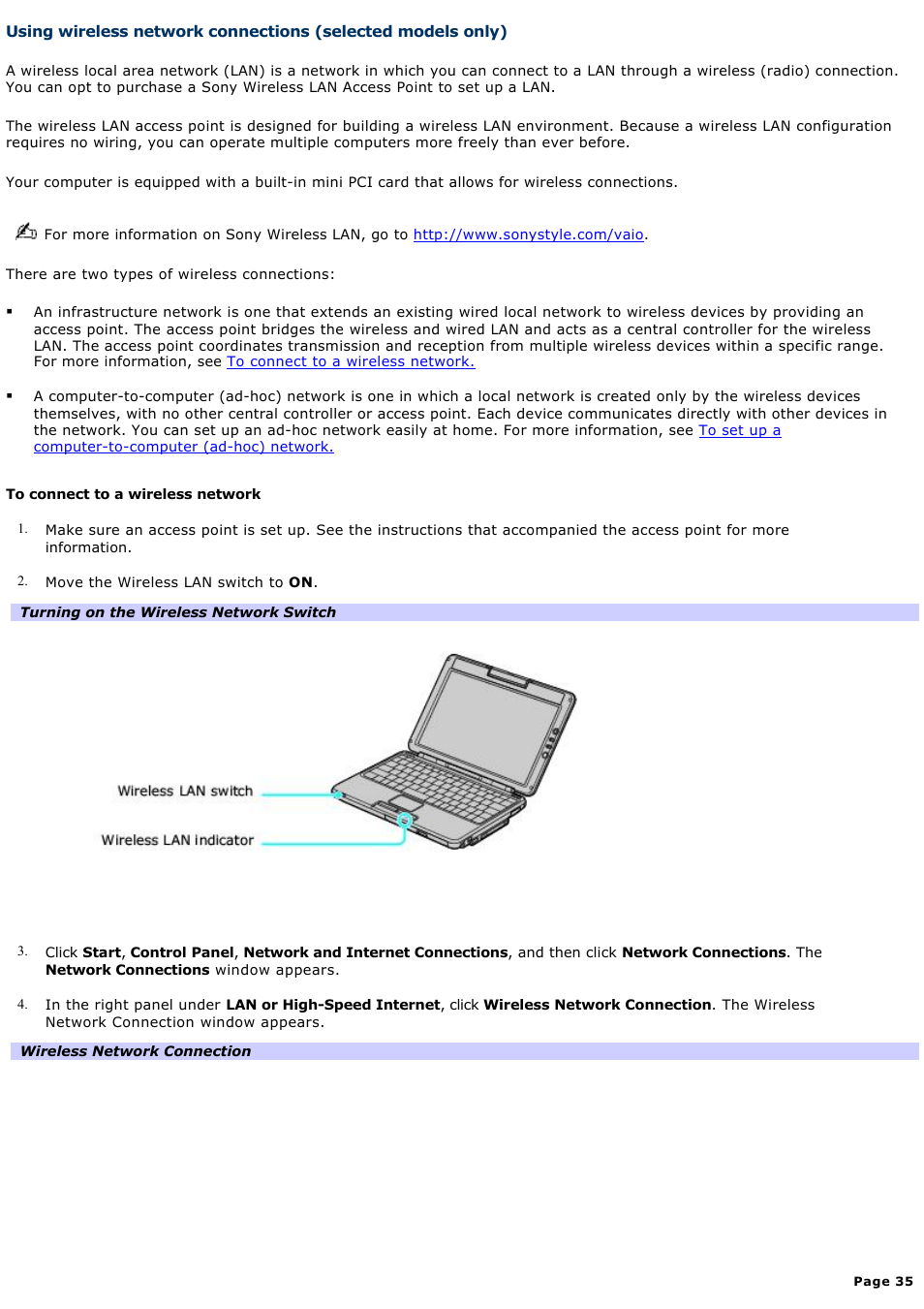 Sony PCG-TR3AP User Manual | Page 35 / 199