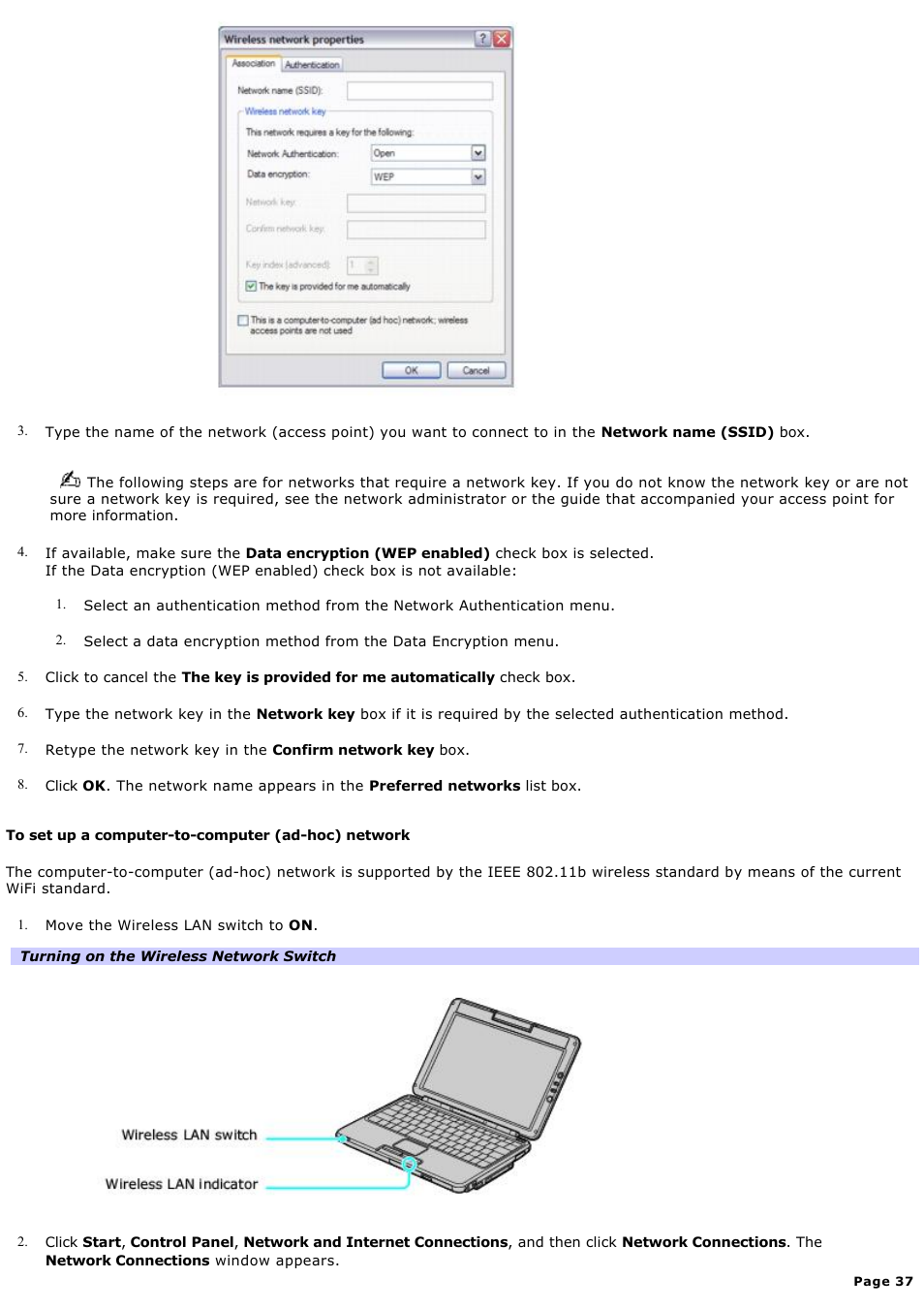 Sony PCG-TR3AP User Manual | Page 37 / 199