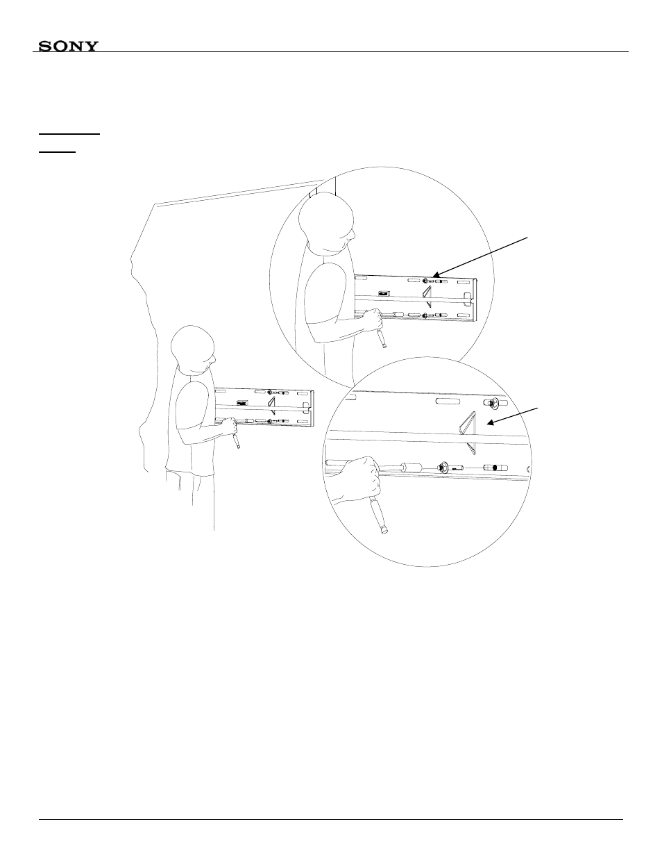 Securing the wall plate to a concrete wall | Sony SFM3 User Manual | Page 10 / 14