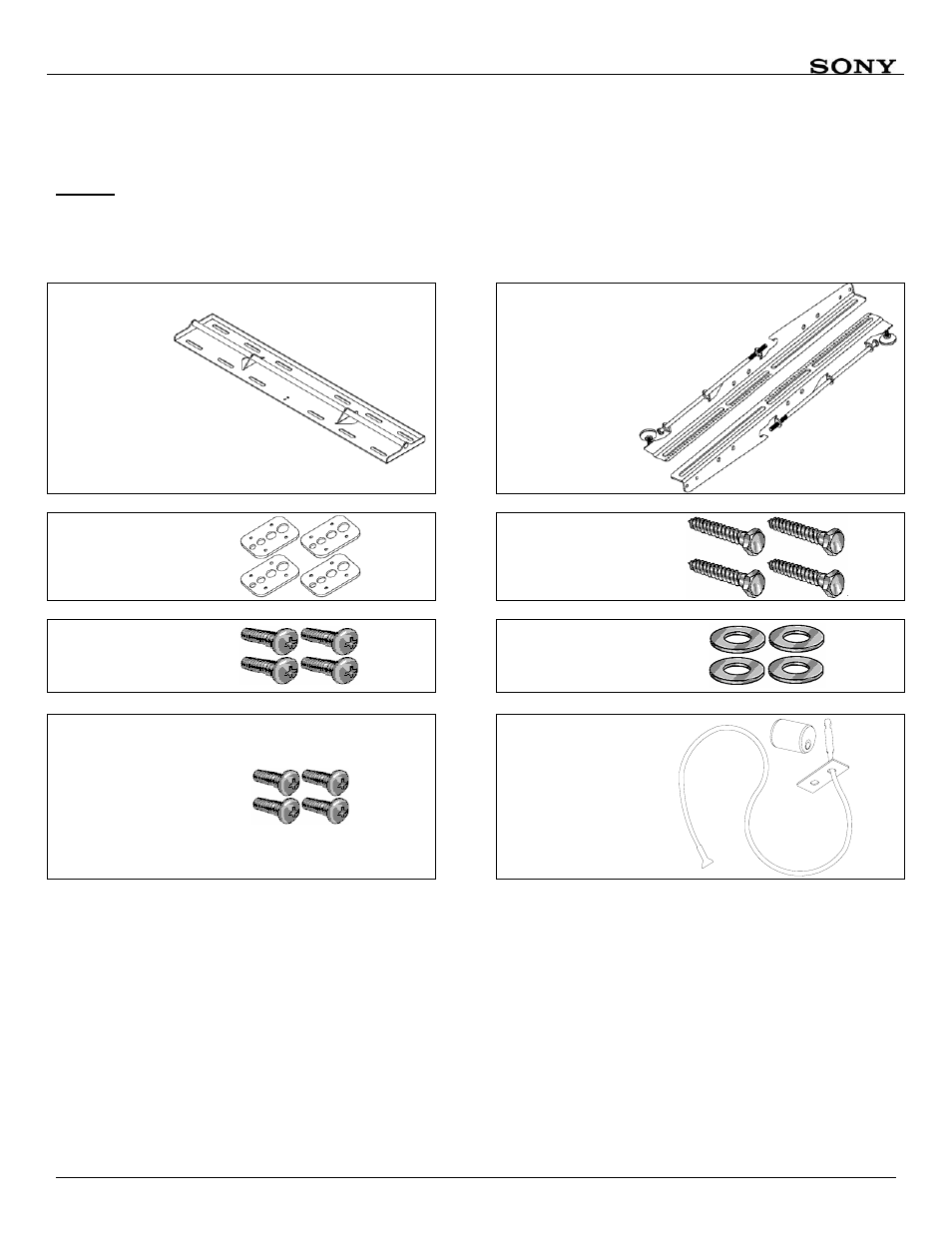 Parts list, Installation tools | Sony SFM3 User Manual | Page 4 / 14