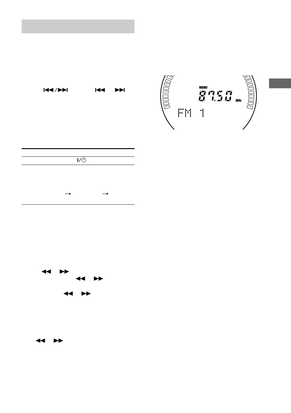 Listening to the radio — preset tuning, Listening to the radio | Sony CHC-CL1 User Manual | Page 15 / 32