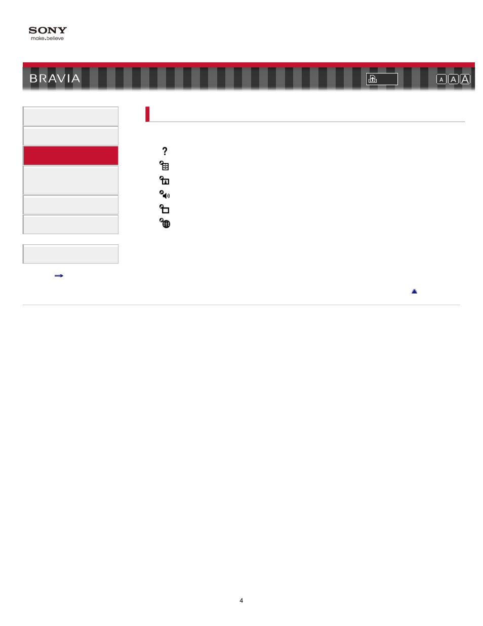 Using the home menu | Sony KDL-46NX711 User Manual | Page 4 / 157