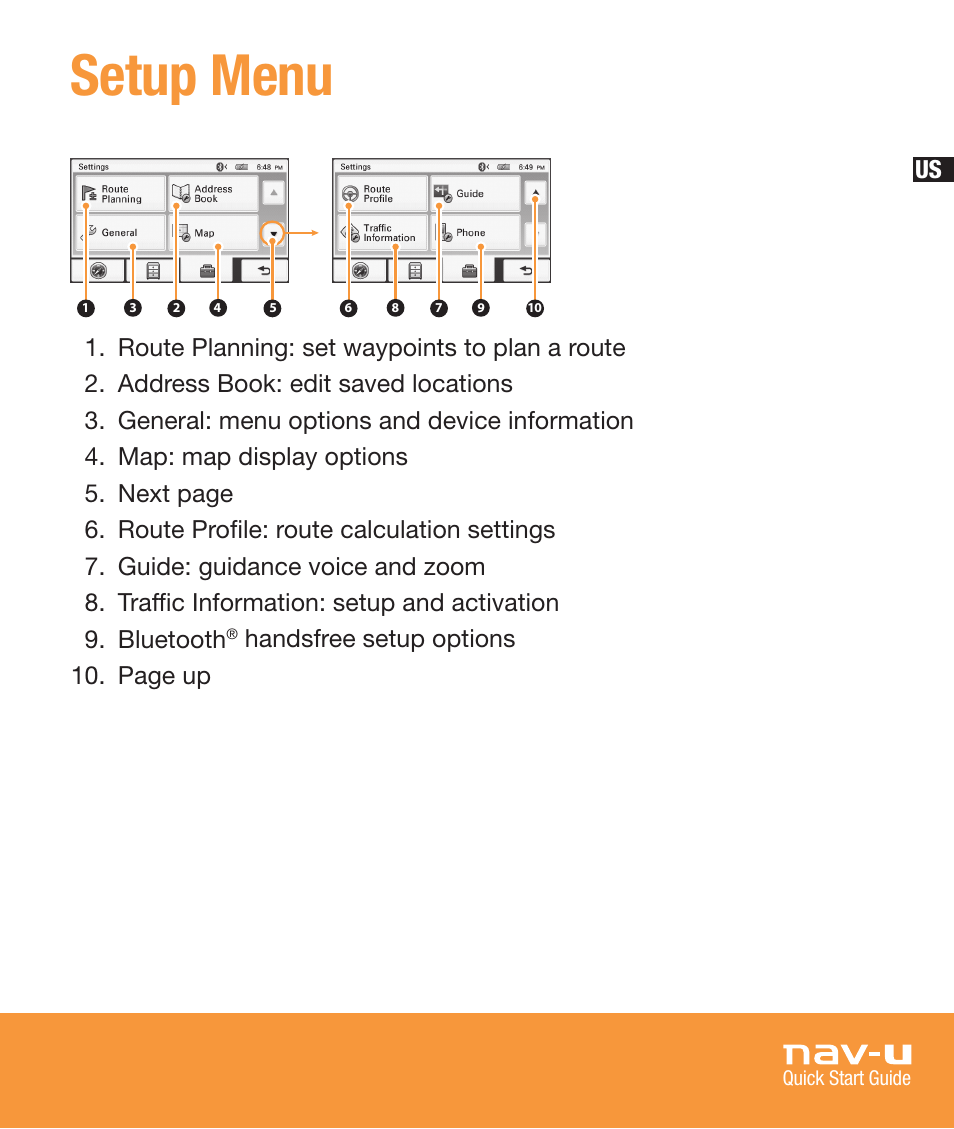 Setup menu | Sony NV-U83T User Manual | Page 19 / 68