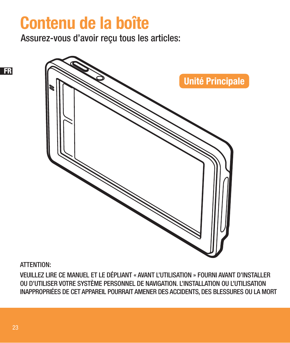 Contenu de la boîte | Sony NV-U83T User Manual | Page 24 / 68