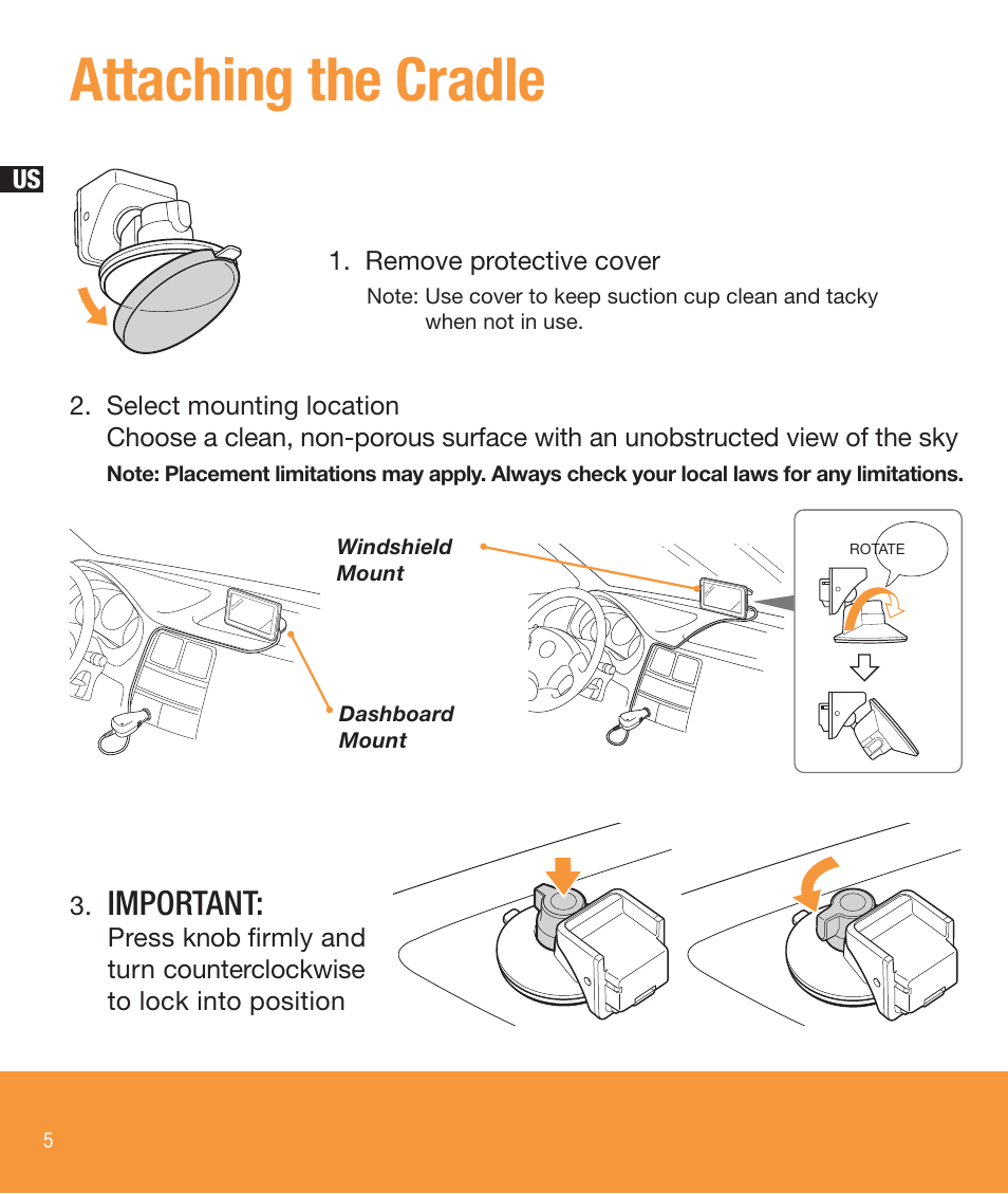 Attaching the cradle, Important | Sony NV-U83T User Manual | Page 6 / 68
